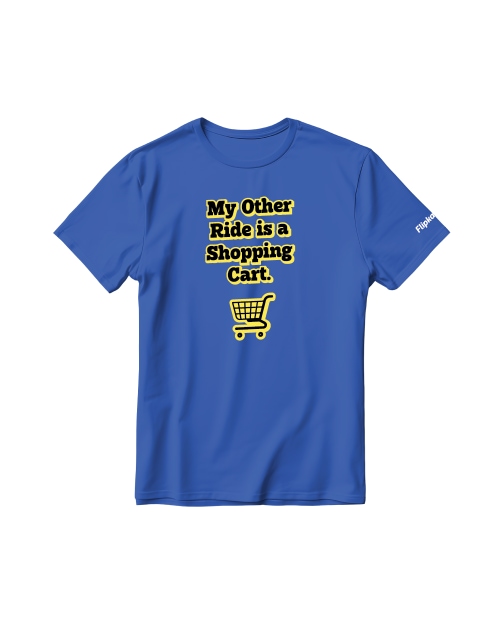 My Other Ride is a Shopping Cart Round Neck T-shirt - Royal Blue